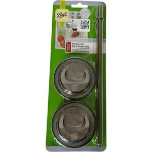Ball Regular Mouth Mason Jar Sip & Straw Lids 2 pack BPA Free